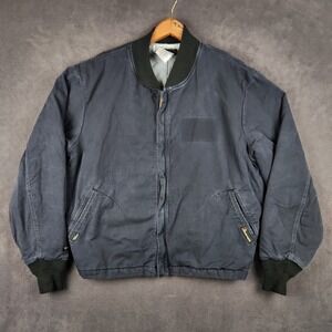 Workrite FR‎ Flame Resistant Bomber Jacket Mens Large Navy Blue 300UT70BK